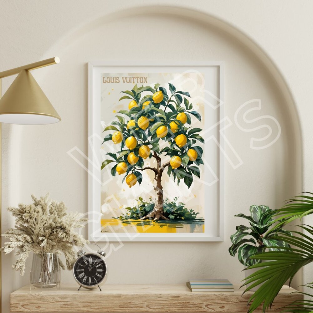 LOUIS VUITTON Lemon Tree 11x17 Art Print (Home Decor, Luxury Art, Aesthetic)